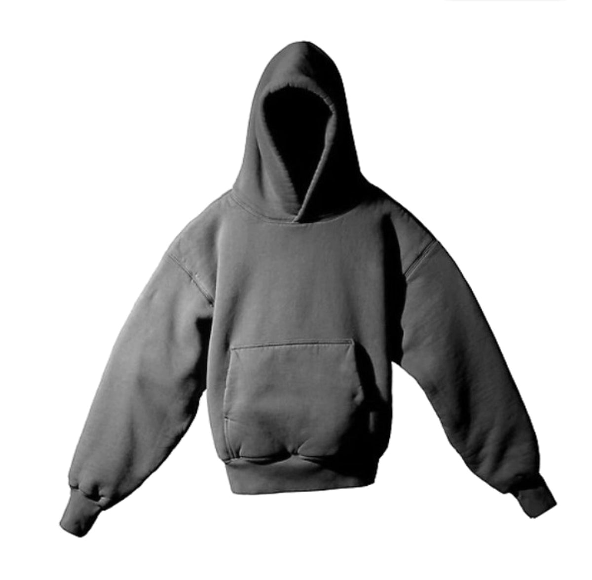 Fleece-lined Solid Color Hooded Sweater For Men - enhanced image 3