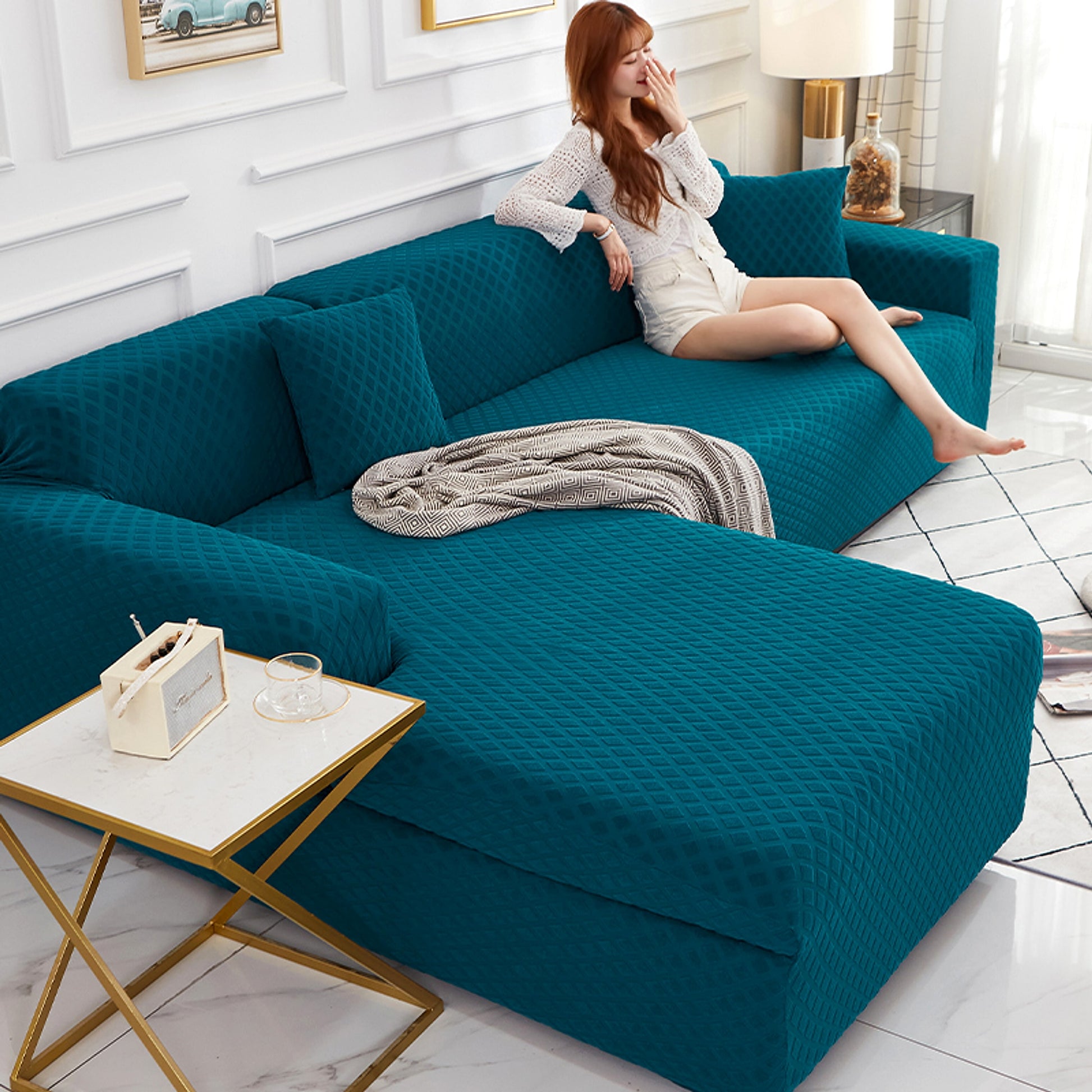 FlexLuxe™ – Full Stretch Sofa Cover for Modular Sofas - enhanced image 3