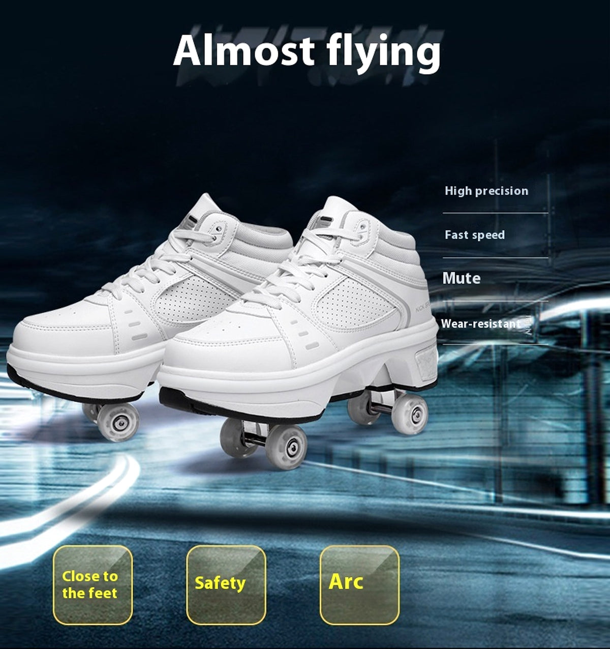 Four-wheel Heelys Dual-use Skates Female - enhanced image 3