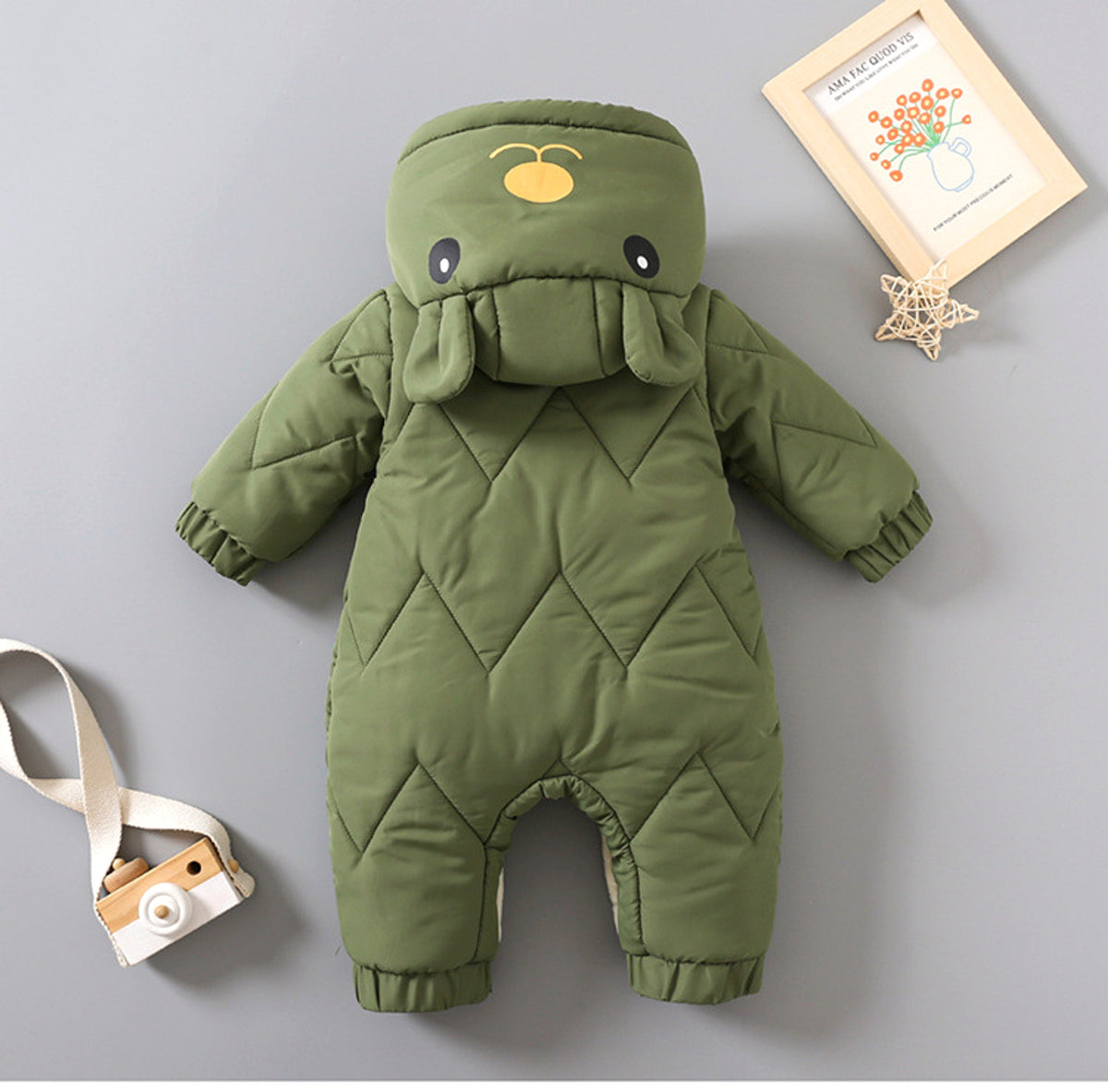 FrostNest™ – Padded Baby Winter Romper with Hat - enhanced image 3