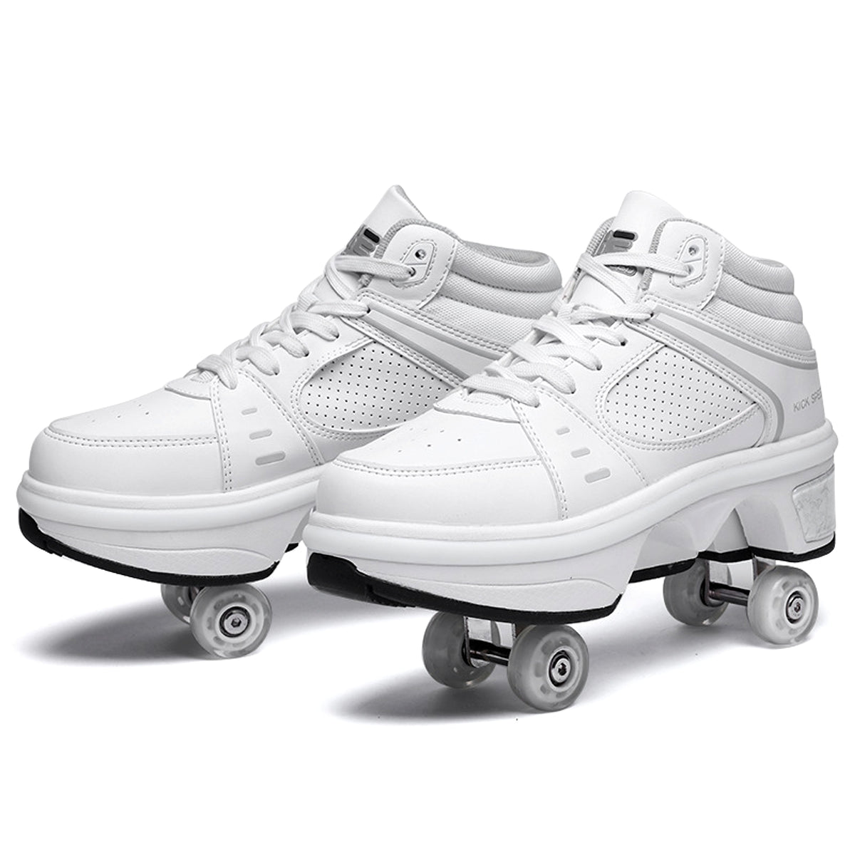 Good Product Dual-purpose Roller Skates, Deformed Shoes, Double Row Roller Skates - enhanced image 3