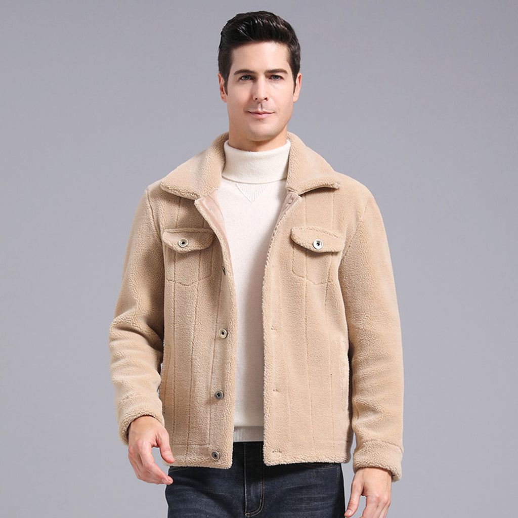 Grain Fleece Men Jacket Autumn And Winter New Style - enhanced image 3