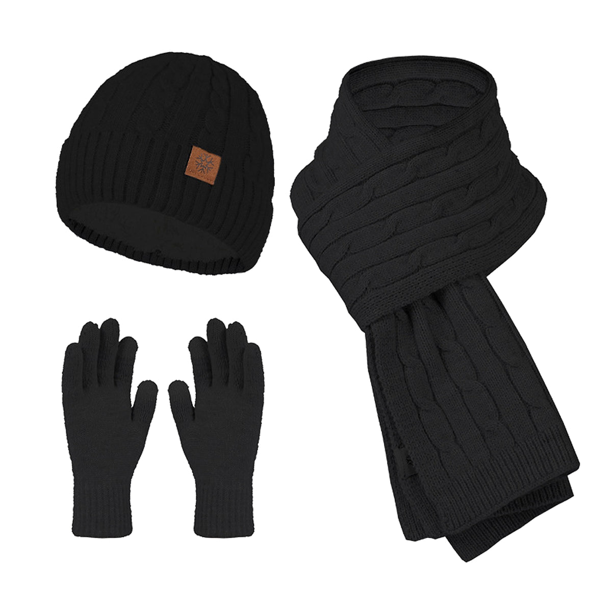 Hat Gloves Three-piece Set - enhanced image 3