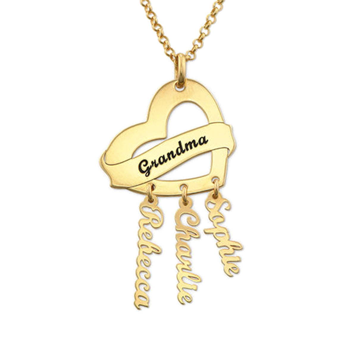 Heart-shaped Lettering Necklace Customized For Men And Women - enhanced image 3