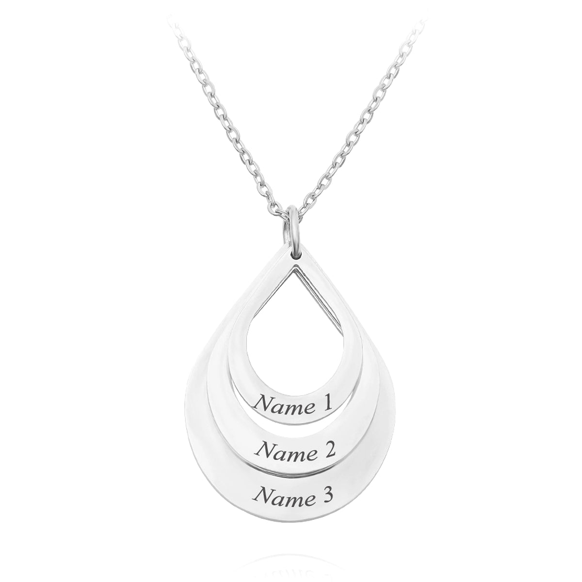 HF™ – Teardrop Engraving Necklace | Personalized Trio - enhanced image 3