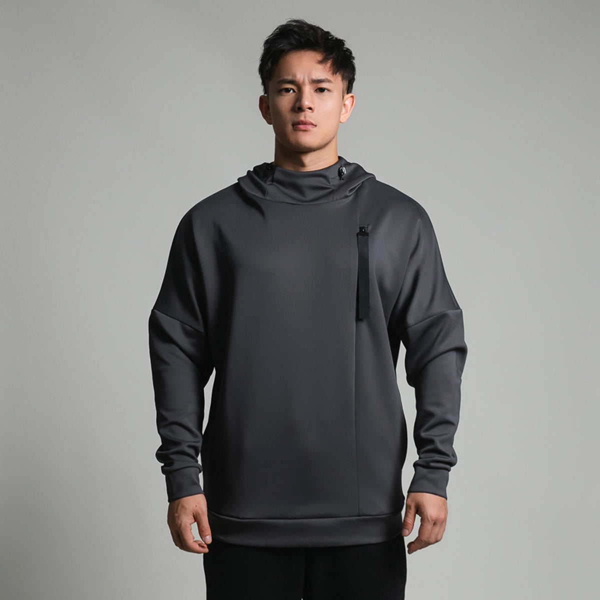 High Collar Sports Sweater For Men Loose - enhanced image 3