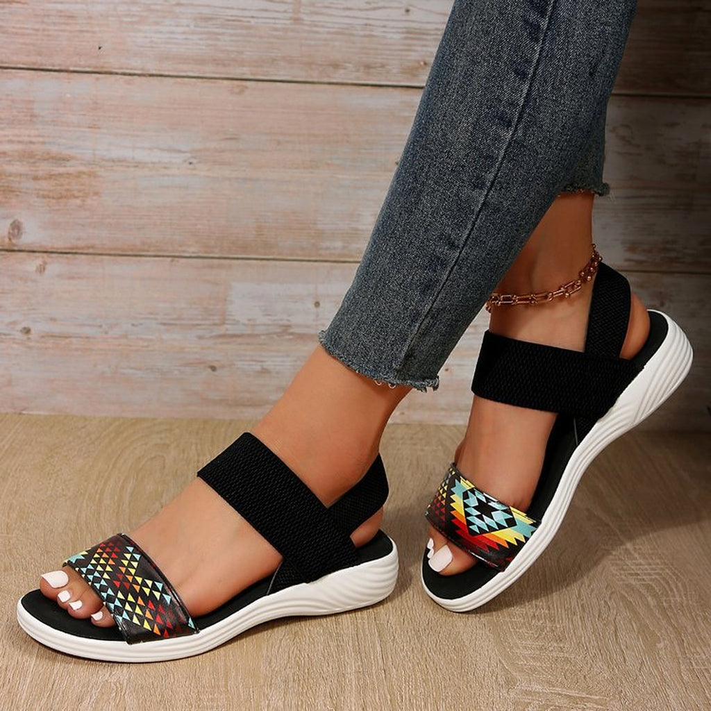 Houndstooth Striped Flat Casual Shoes - enhanced image 3