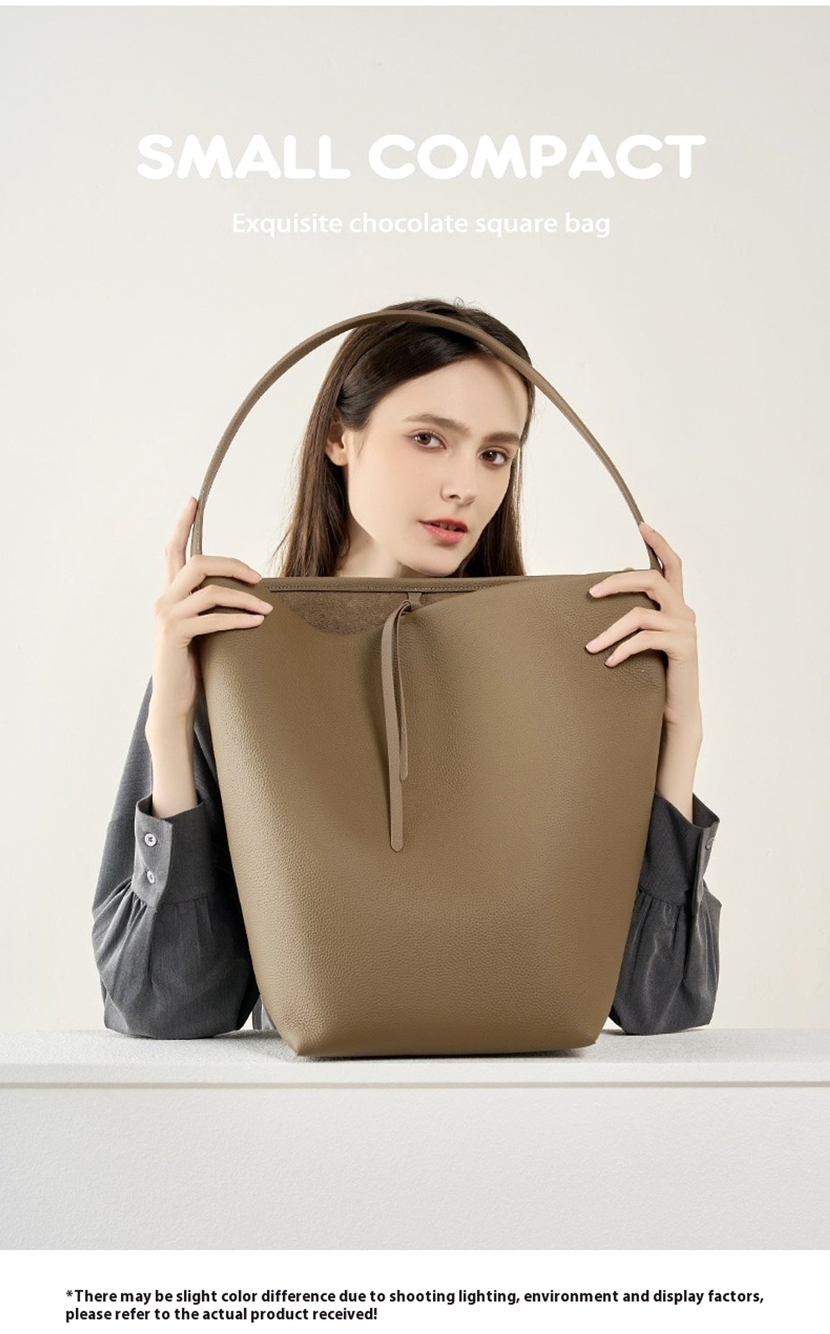 Ideluxe™ – Minimalist Large Capacity Leather Bucket Bag - enhanced image 3