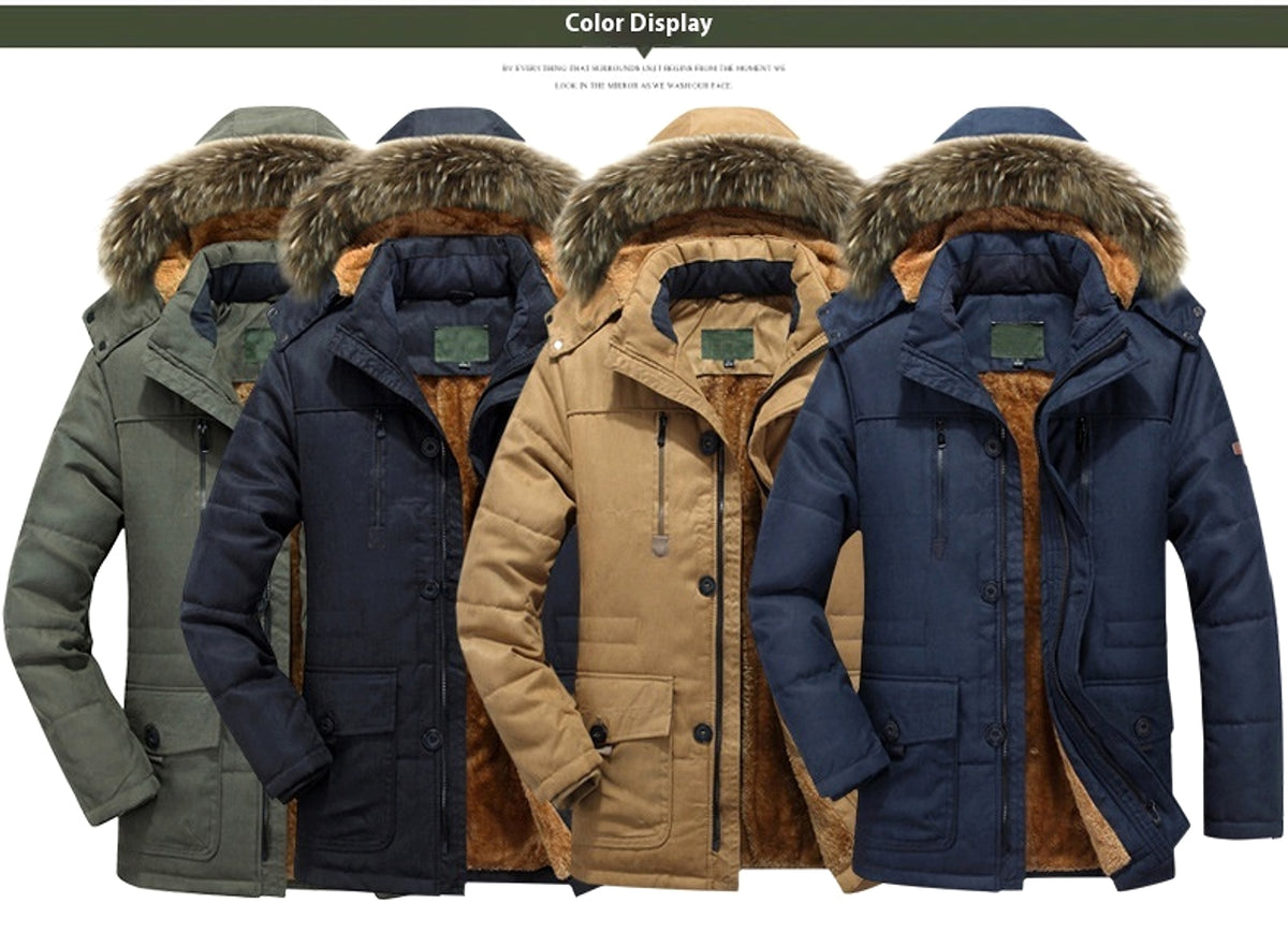 Jacket Fleece-lined Thickened Military Coat For Men - enhanced image 3