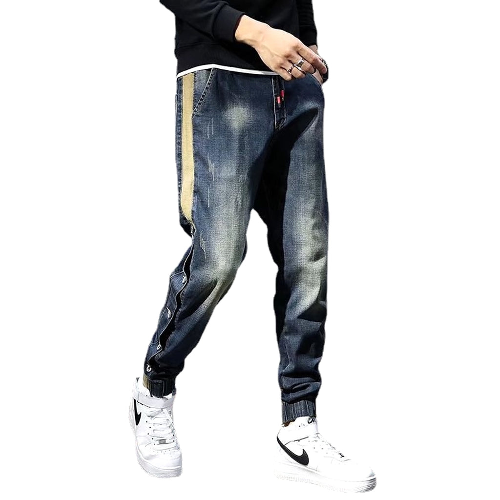 UrbanEase™ – Cropped Harem Denim Pants - enhanced image 3