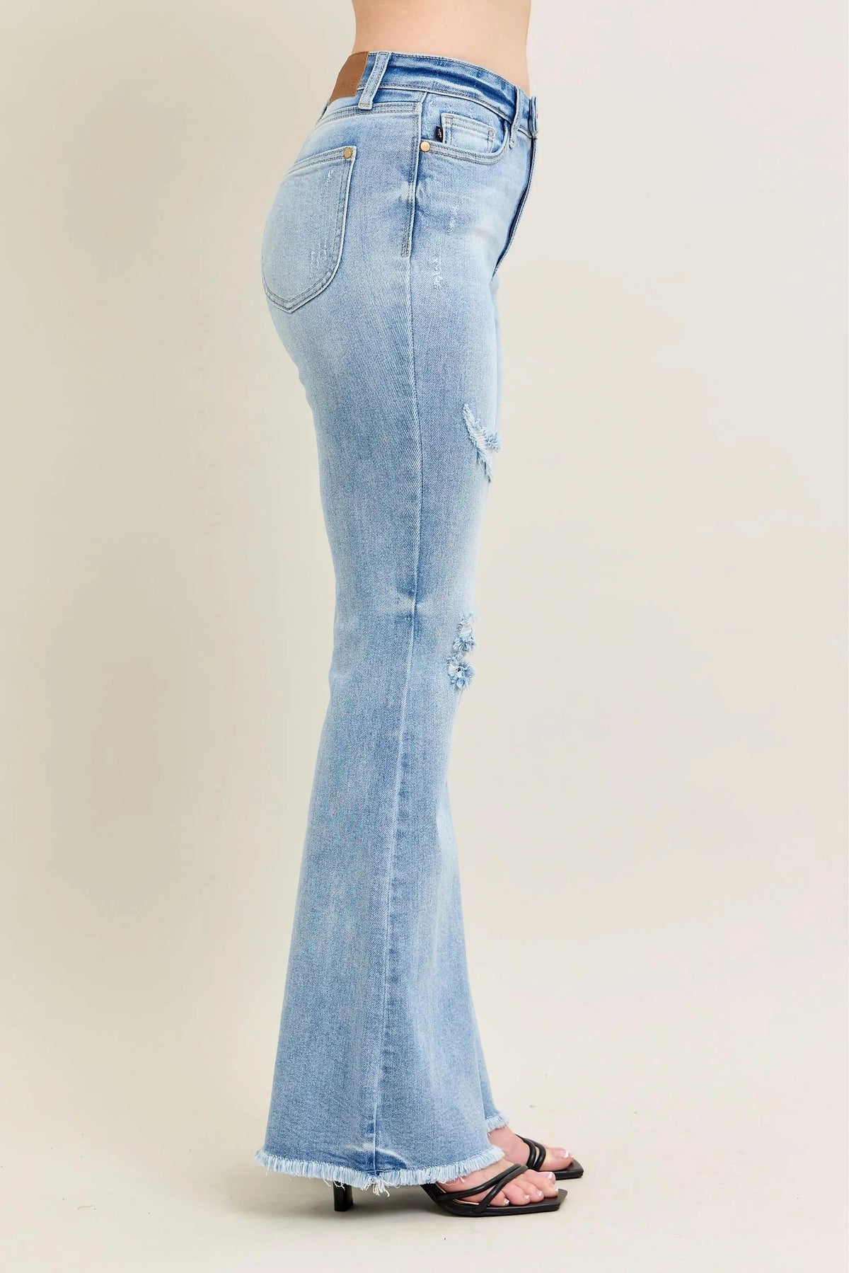 Judy Blue Full Size Hw Flare Jeans W/ Shield Pockets Plus Size - enhanced image 3