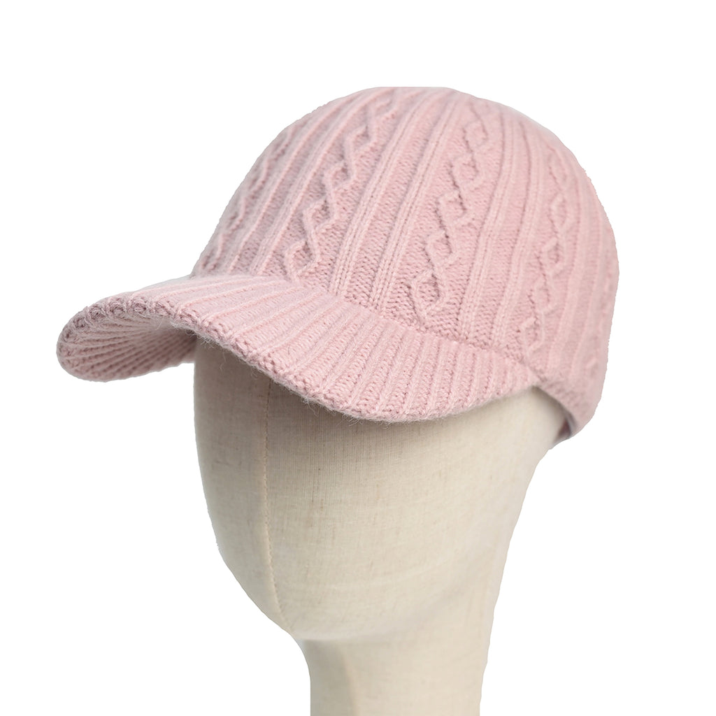 Knitting Wool Baseball Cap Korean Warm Solid Color Light Plate Peaked Cap - enhanced image 3