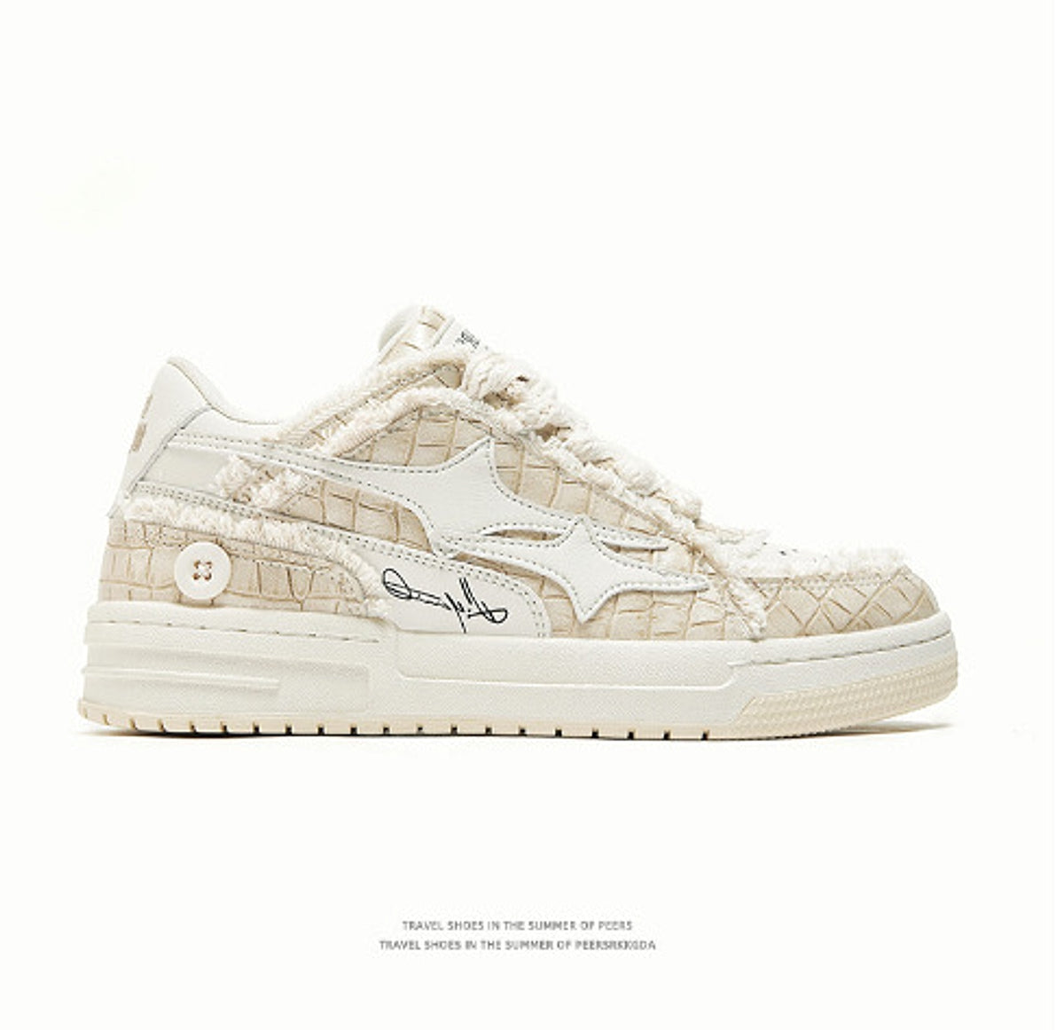 Korean Style Casual Breathable White Shoes Men - enhanced image 3