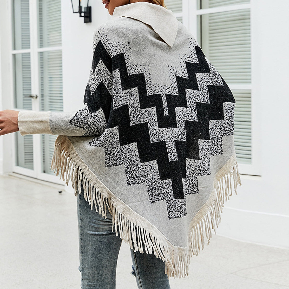 A.1 Ladies Casual Loose Knit Sweater Coat