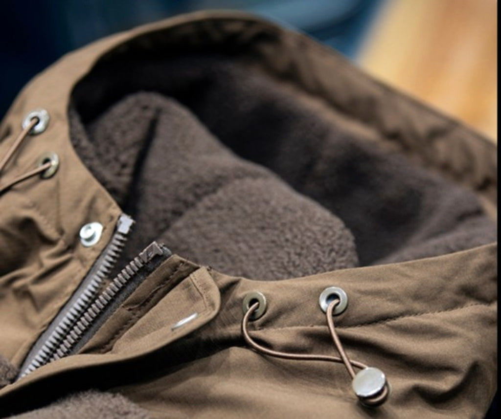 Lambswool Hooded Coat For Men Loose And Warm - enhanced image 3