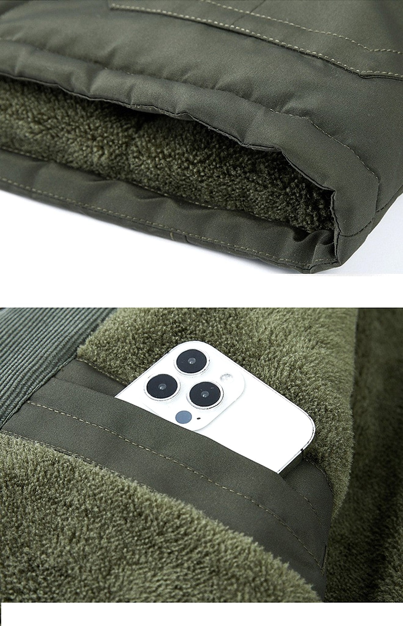 A.1 Lambswool Liner Cotton Coat Jacket Men - enhanced image 3