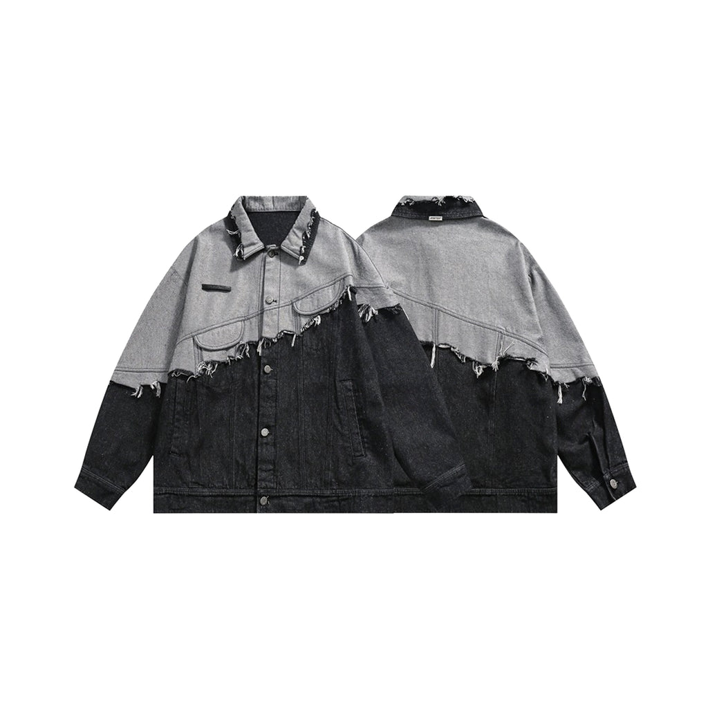 Lapel Denim Jacket For Men And Women - enhanced image 3