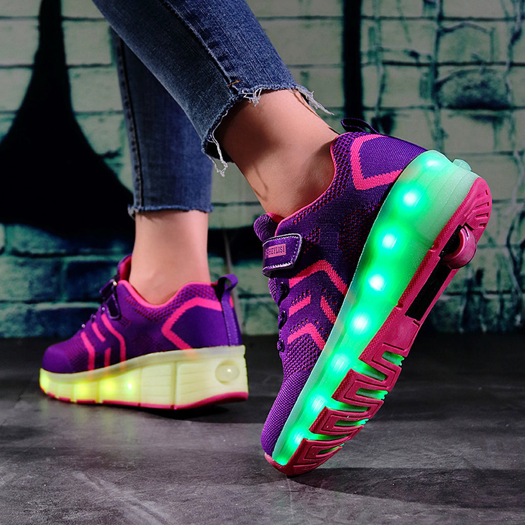 LED Light-emitting Rechargeable Roller Skates For Boys And Girls - enhanced image 3