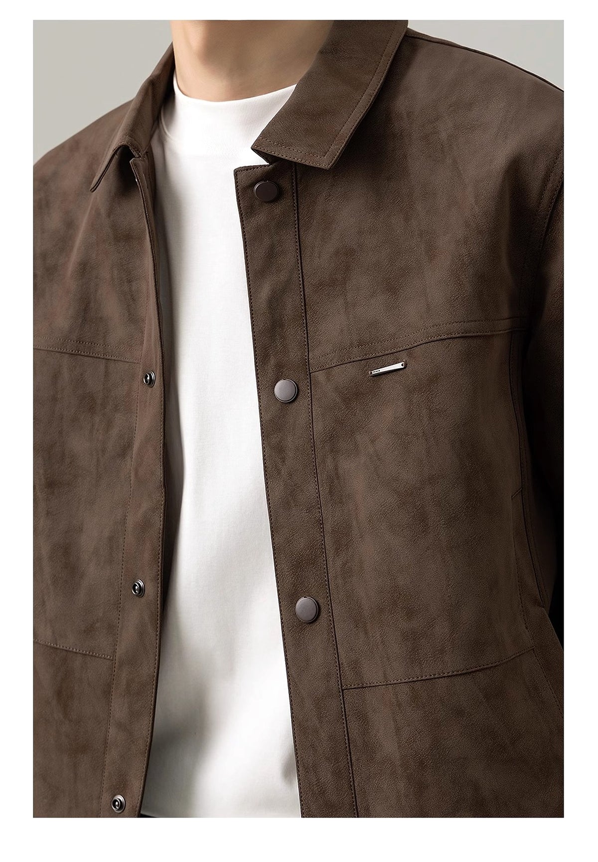 Lightly Mature Short Jacket For Men - enhanced image 3