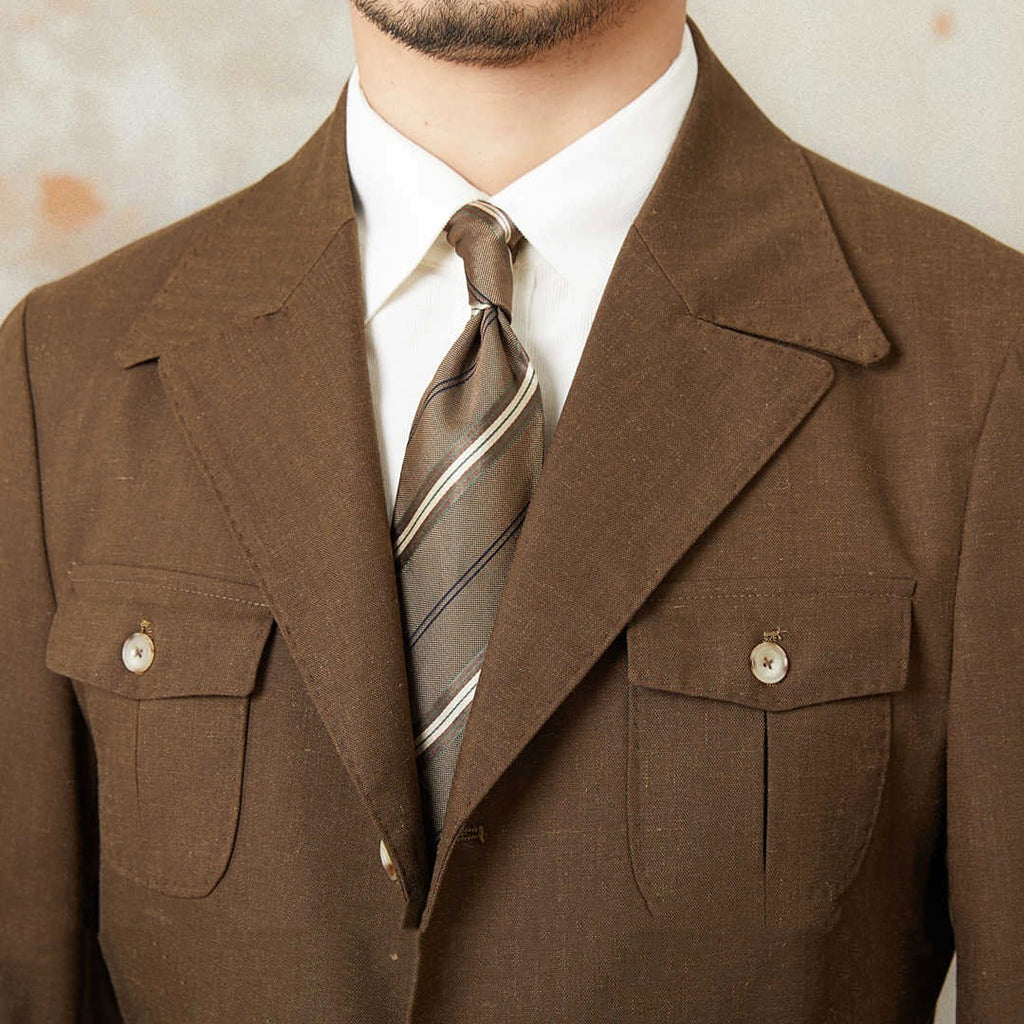 LinoClassico™ – Italian Retro Linen-Blend Jacket - enhanced image 3