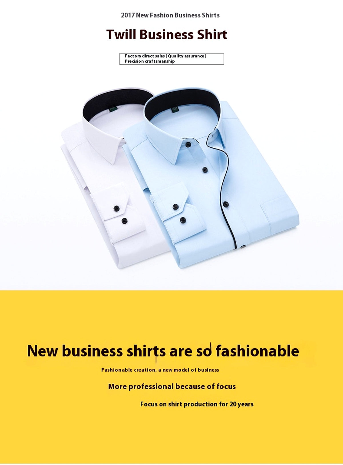 Long Sleeve Men's Business Pure Color Shirt - enhanced image 3