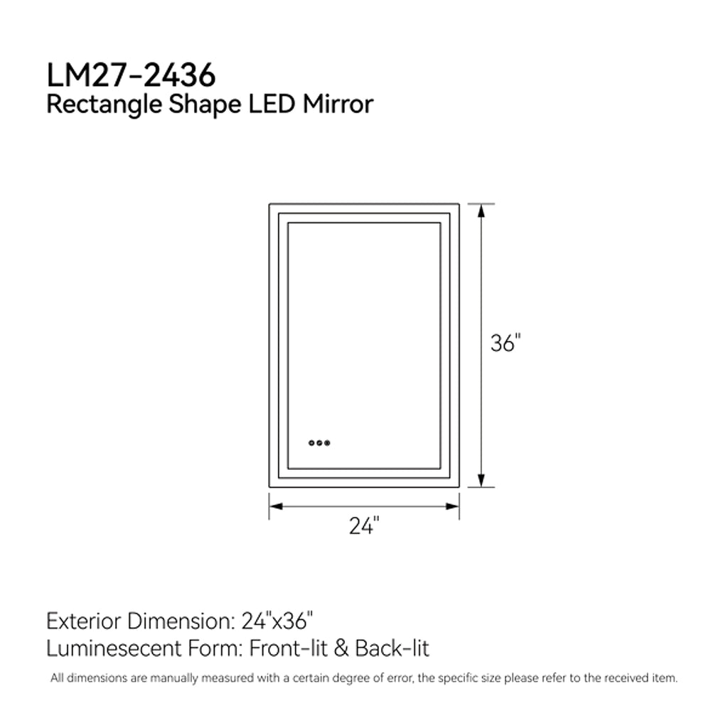 LuneluX_Home – Lumière LED Mirror (24" x 36") - enhanced image 3