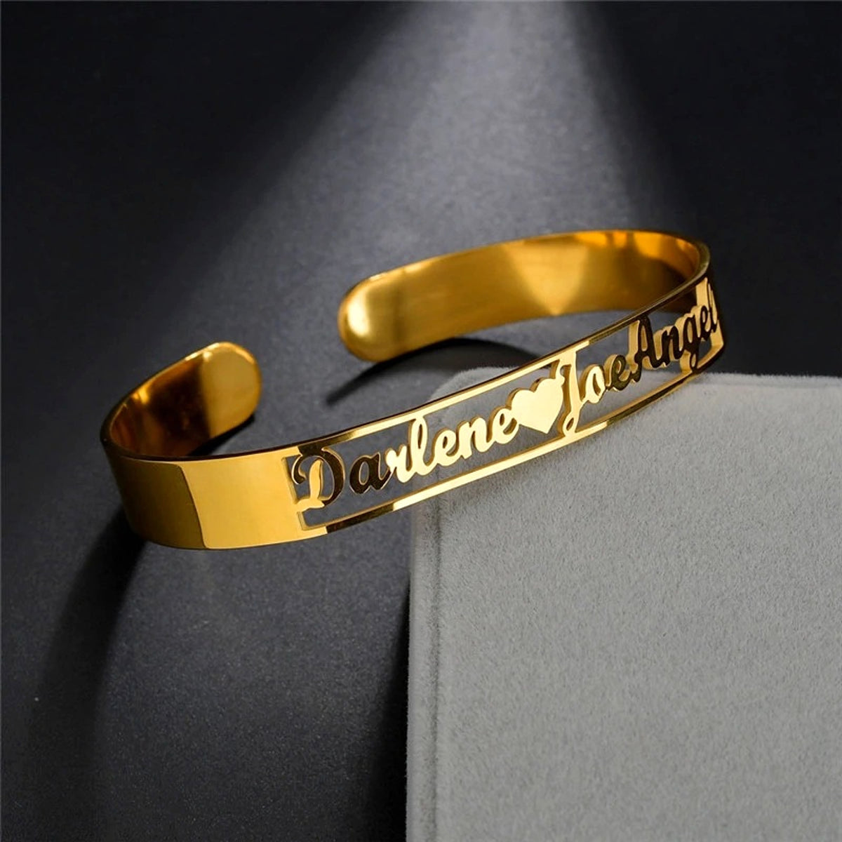 LuxeJewels™ – Custom Name Cuff Bracelet (Stainless Steel) - enhanced image 3