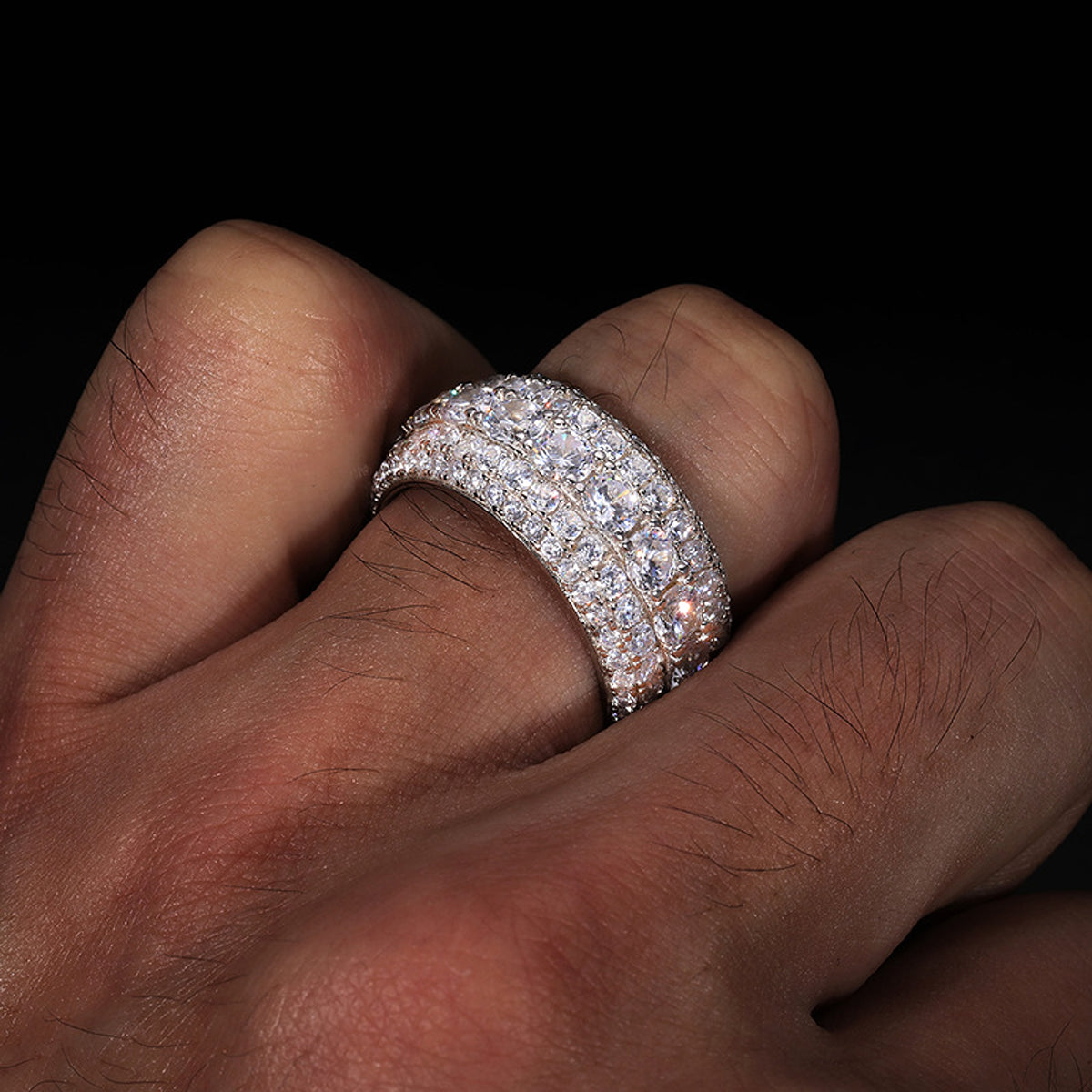 LuxeJewels™ - S925 Sterling Silver Mosonite Ring - enhanced image 3