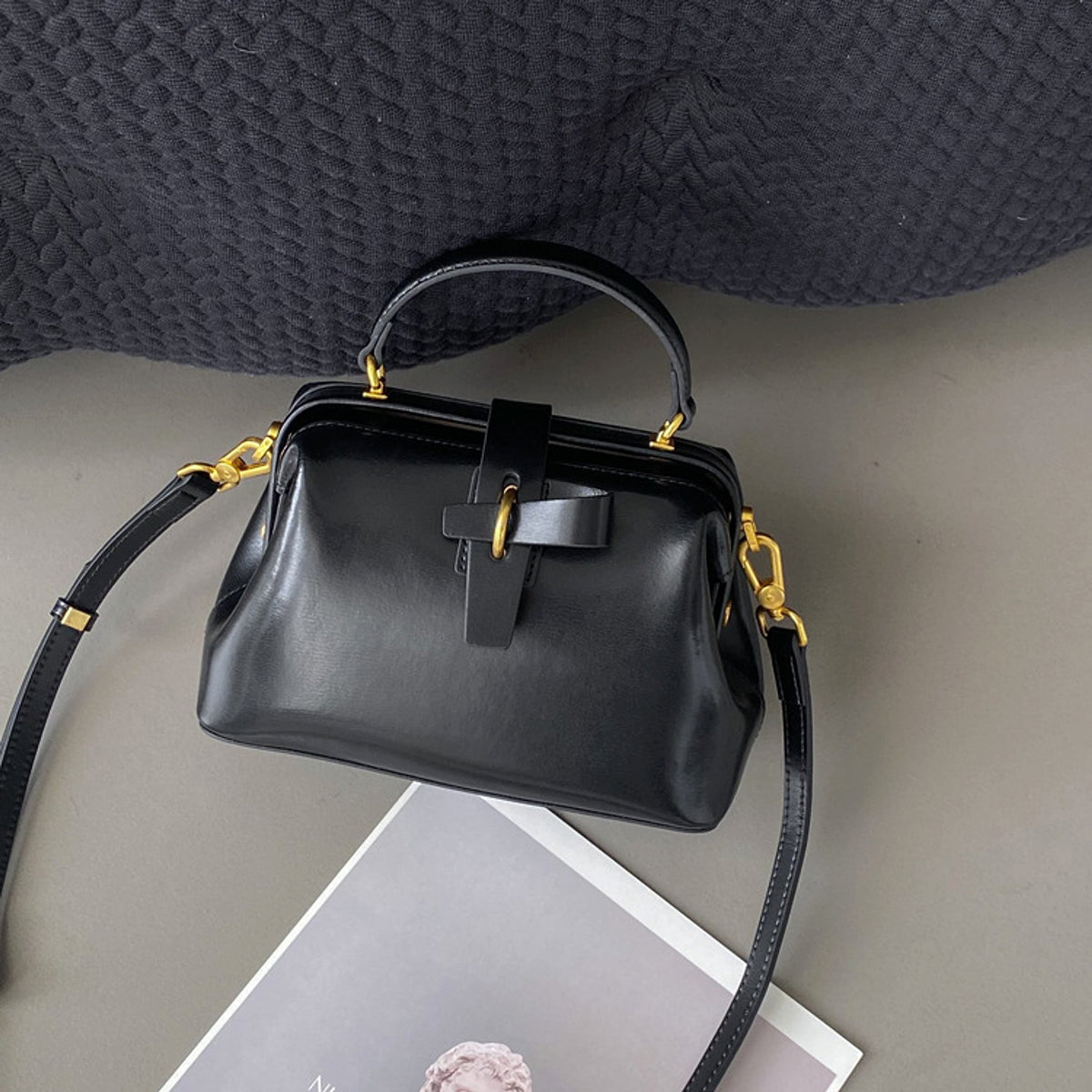 LuxeTann™ – Atelier Box Cowhide Bag - enhanced image 3