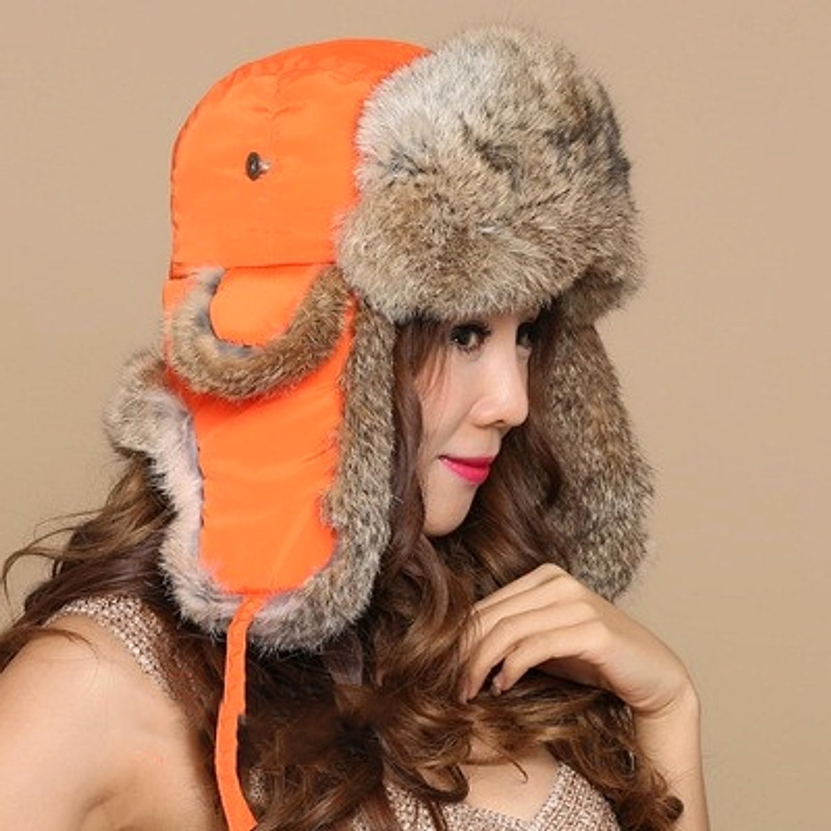 Men And Women Rabbit Fur Hat - enhanced image 3