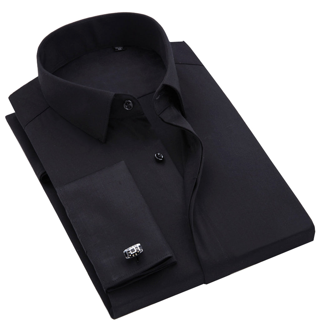 Men DressShirt Long Sleeve Shirt - enhanced image 3