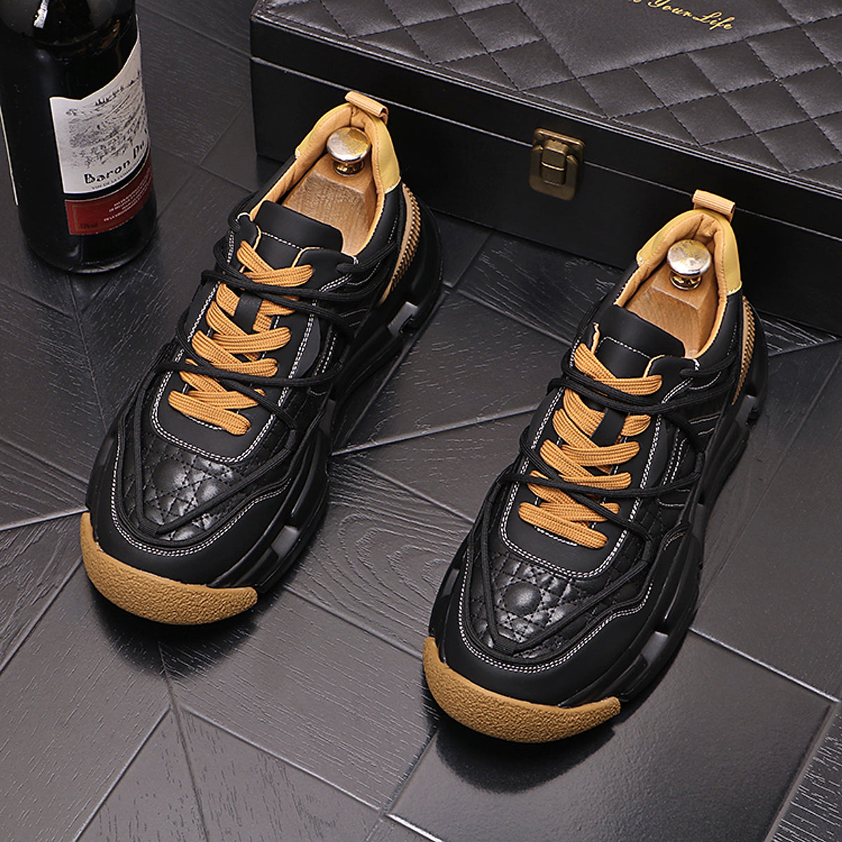 UrbanWalk™ – Colorblock Plush Winter Sneakers for Men - enhanced image 3