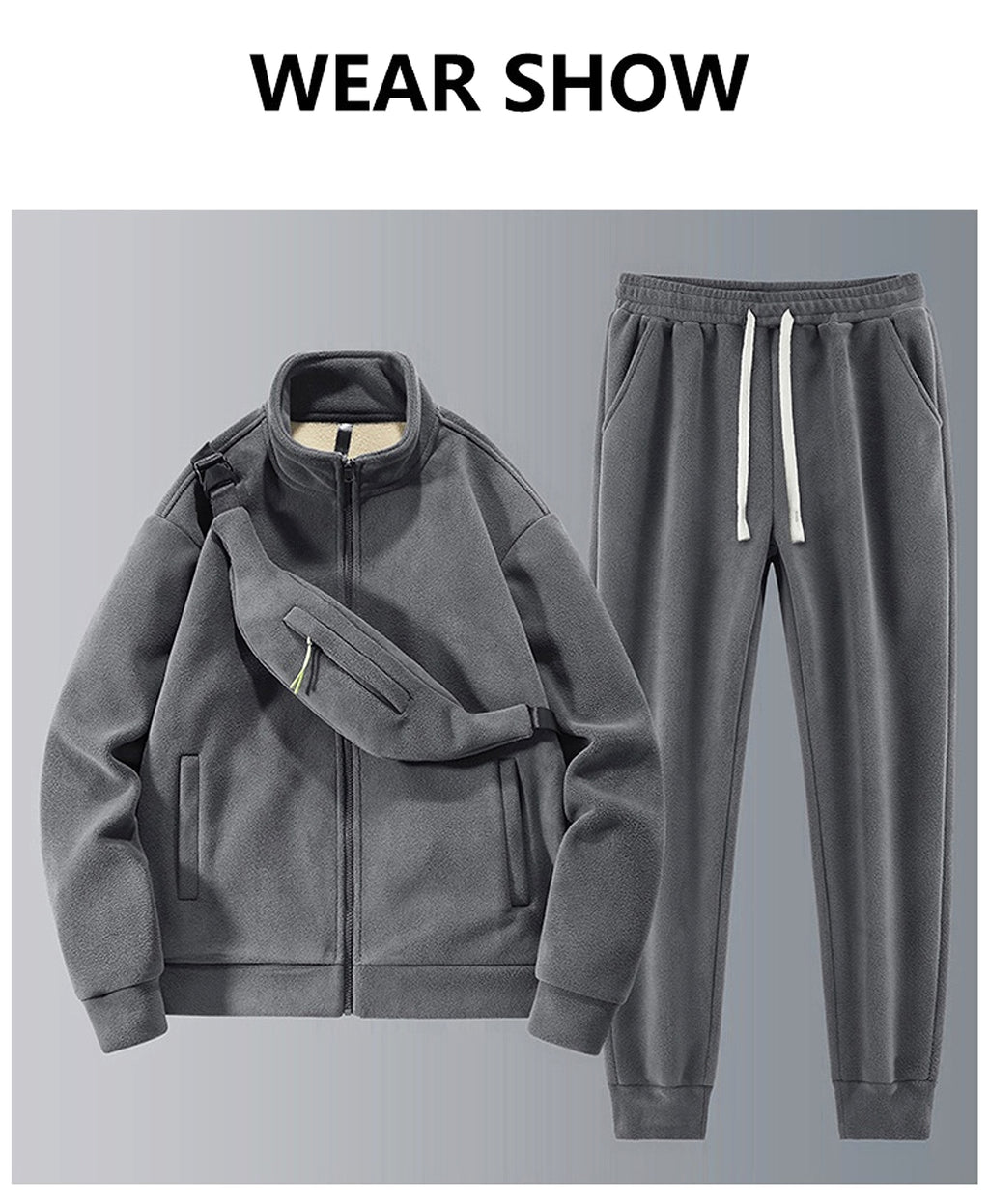 Men 's Fleece Tracksuit - enhanced image 3