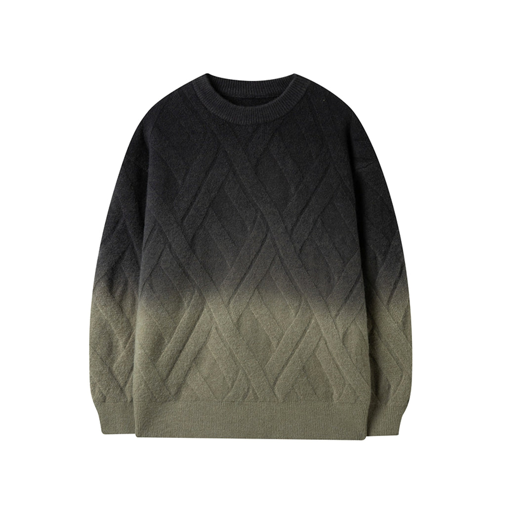 Men's Casual Retro Crew Neck Rhombus Tie-dyed Sweater - enhanced image 3