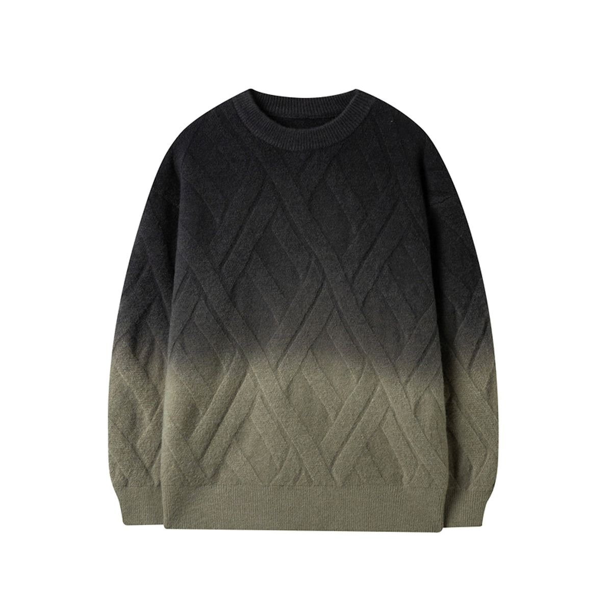 Men's Casual Retro Crew Neck Rhombus Tie-dyed Sweater - enhanced image 3