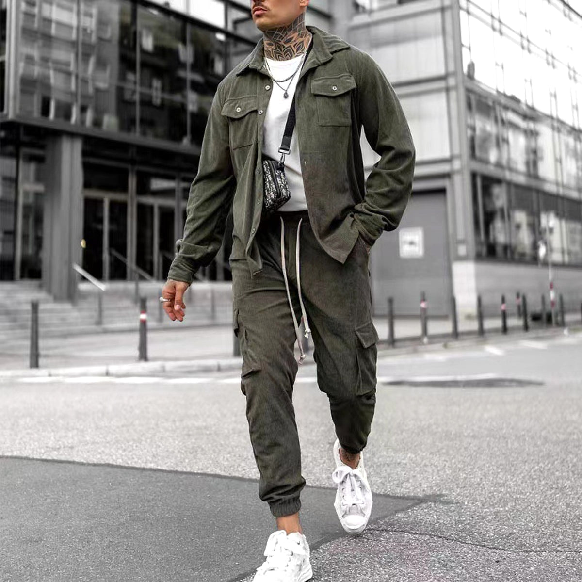 LUXEEDIT™ – Ribbed Street Tracksuit Set - enhanced image 3