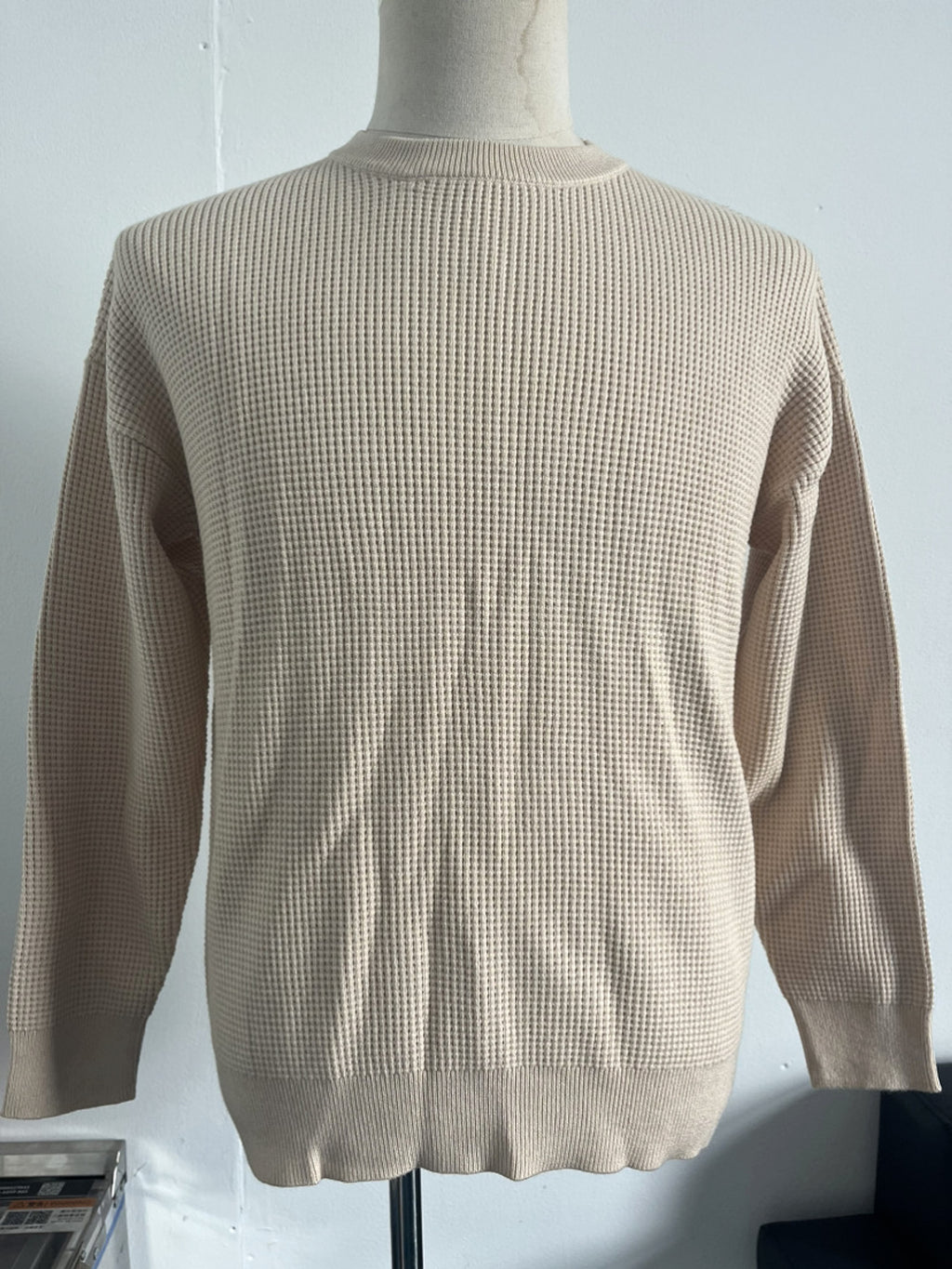 Men's Fashion Solid Color Waffle Casual - enhanced image 3