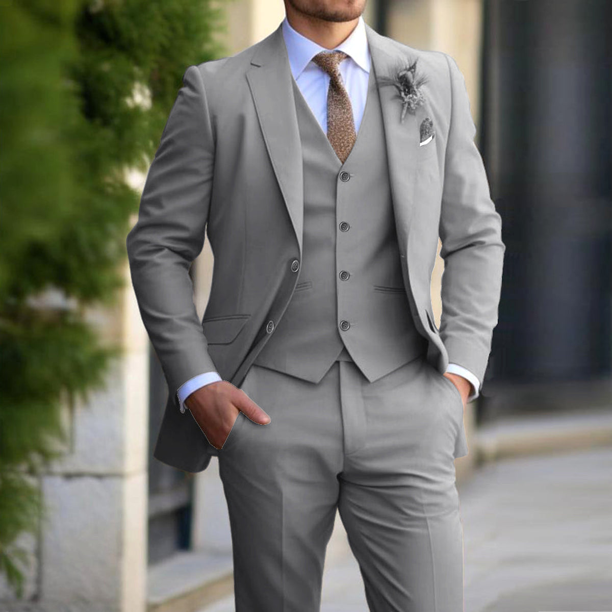 Men's Fashionable Casual Suit Suit - enhanced image 3