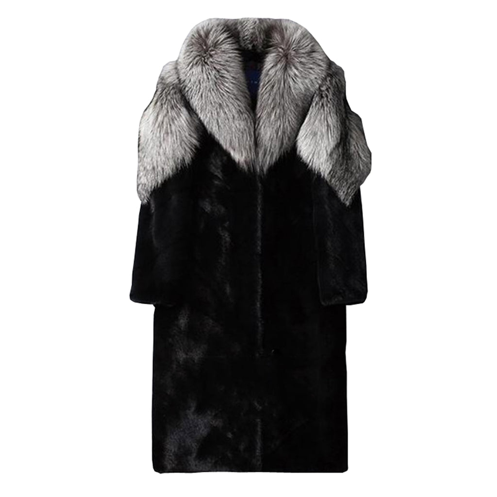 Men's Fur Trench Coat - enhanced image 3