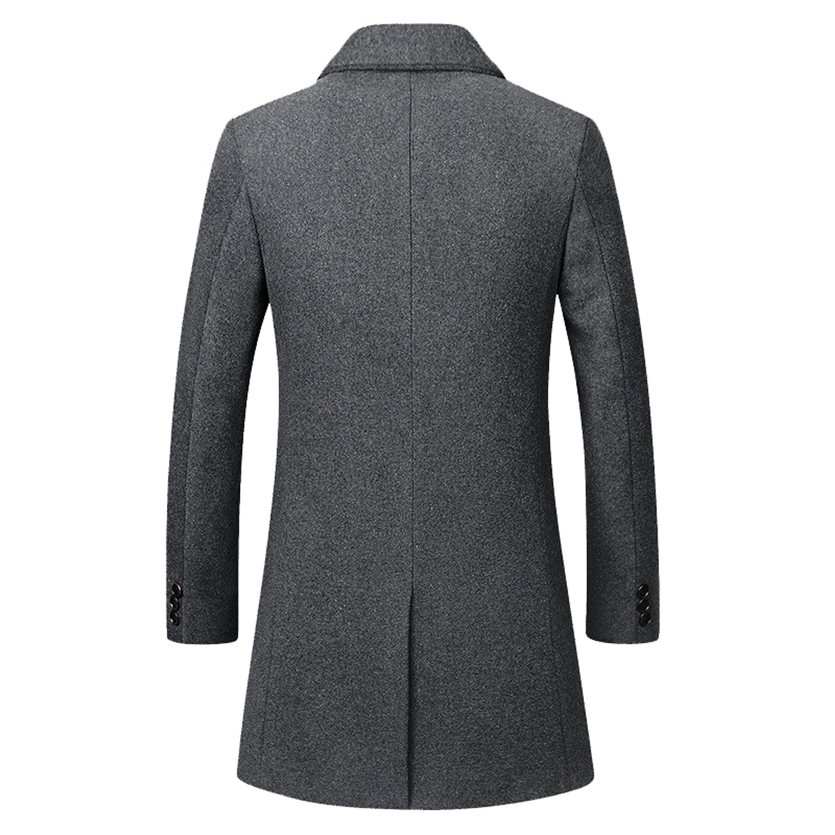 Men's long woolen coat trench coat - enhanced image 3