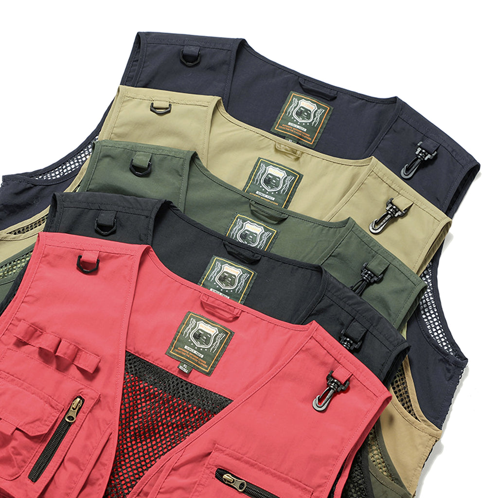 Safari waistcoat multi-pocket men jacket - enhanced image 3