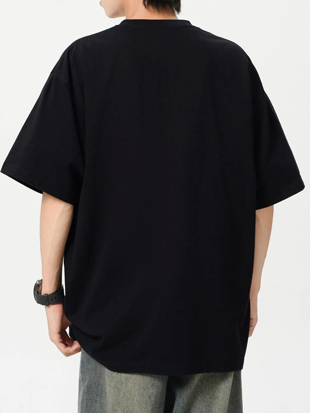 Men's Plus Size Oversized Crew Neck Short Sleeve T-Shirt - enhanced image 3