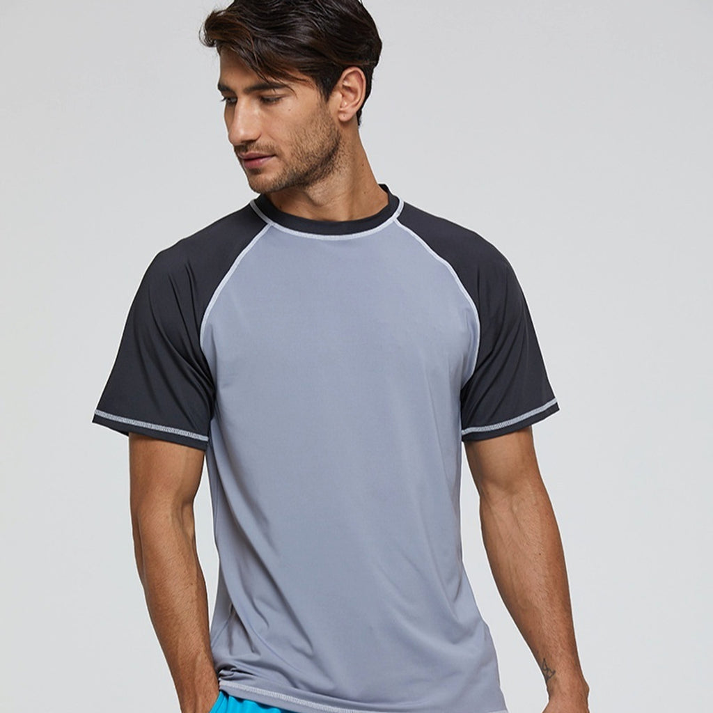 Men's Short Sleeve Loose Sun-proof Clothes Outdoor Sun Protection Quick Drying Clothes Men's Surfing Suit Swimsuit - enhanced image 3