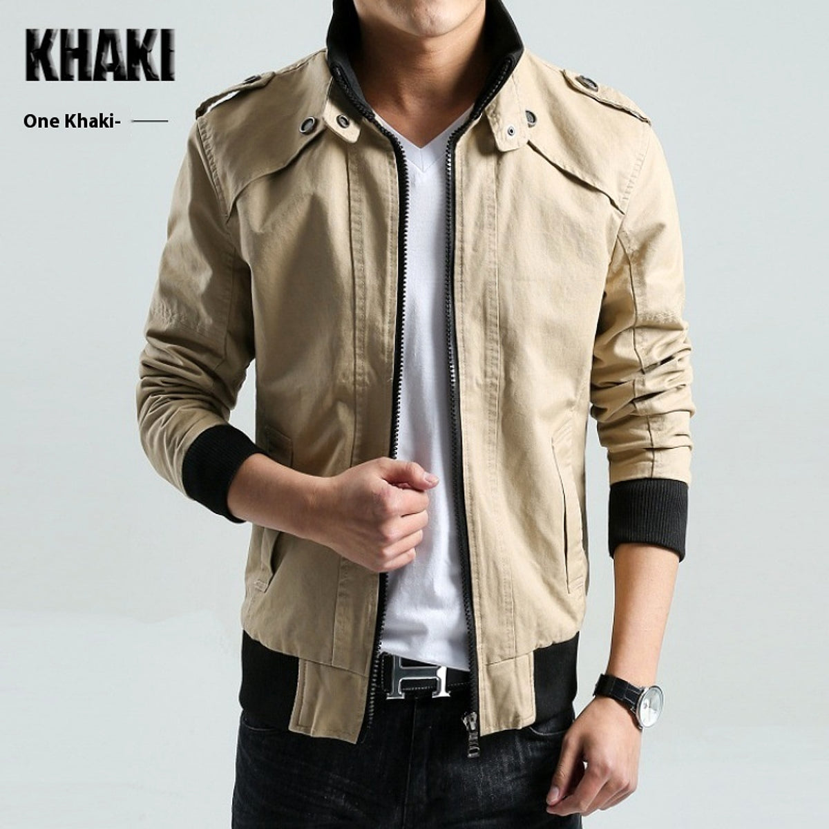 Men's Stand Collar Jacket - enhanced image 3