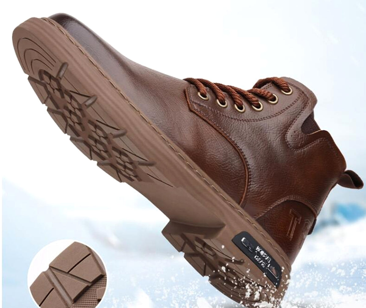 Men's Tooling Big Head Casual Martin Boots Warm - enhanced image 3