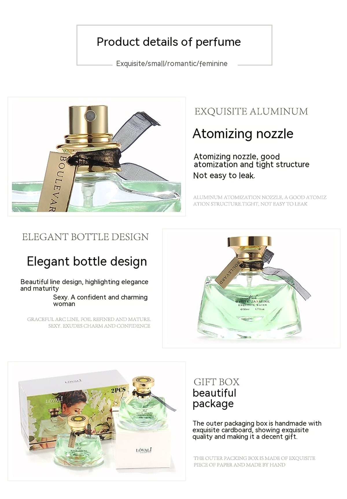 Night Jasmine Perfume Long-lasting Light Perfume 50mL Floral Fruit Tone - enhanced image 3