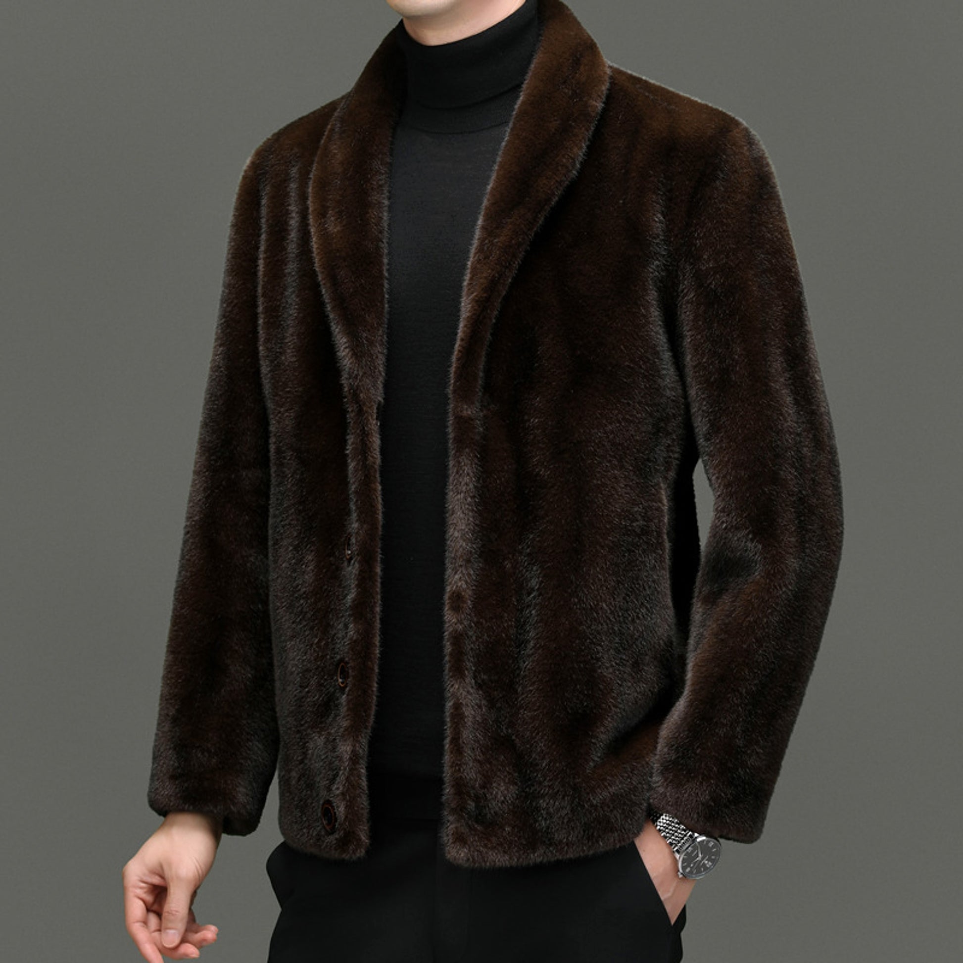 Padded Jacket Fur Integrated Double-sided Top - enhanced image 3