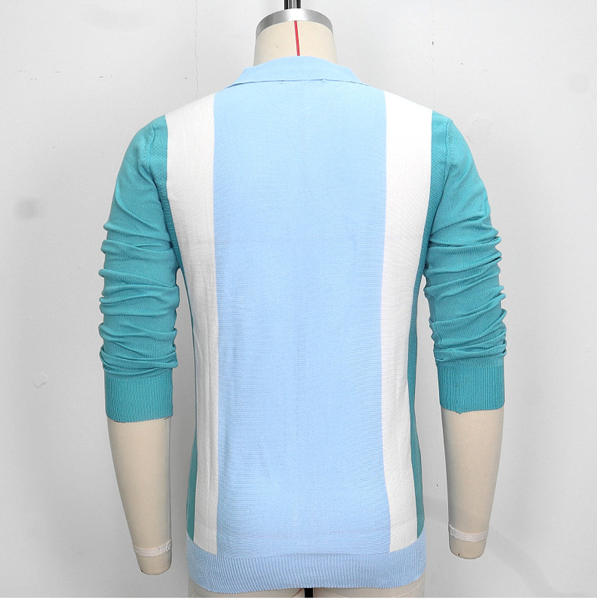Patchwork Contrast Color Business Casual Polo (T-Shirt) - enhanced image 3