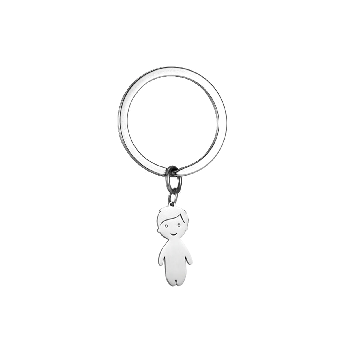 Personalized Name & Date Keychain – Custom Engraved Boy & Girl Keyring - enhanced image 3