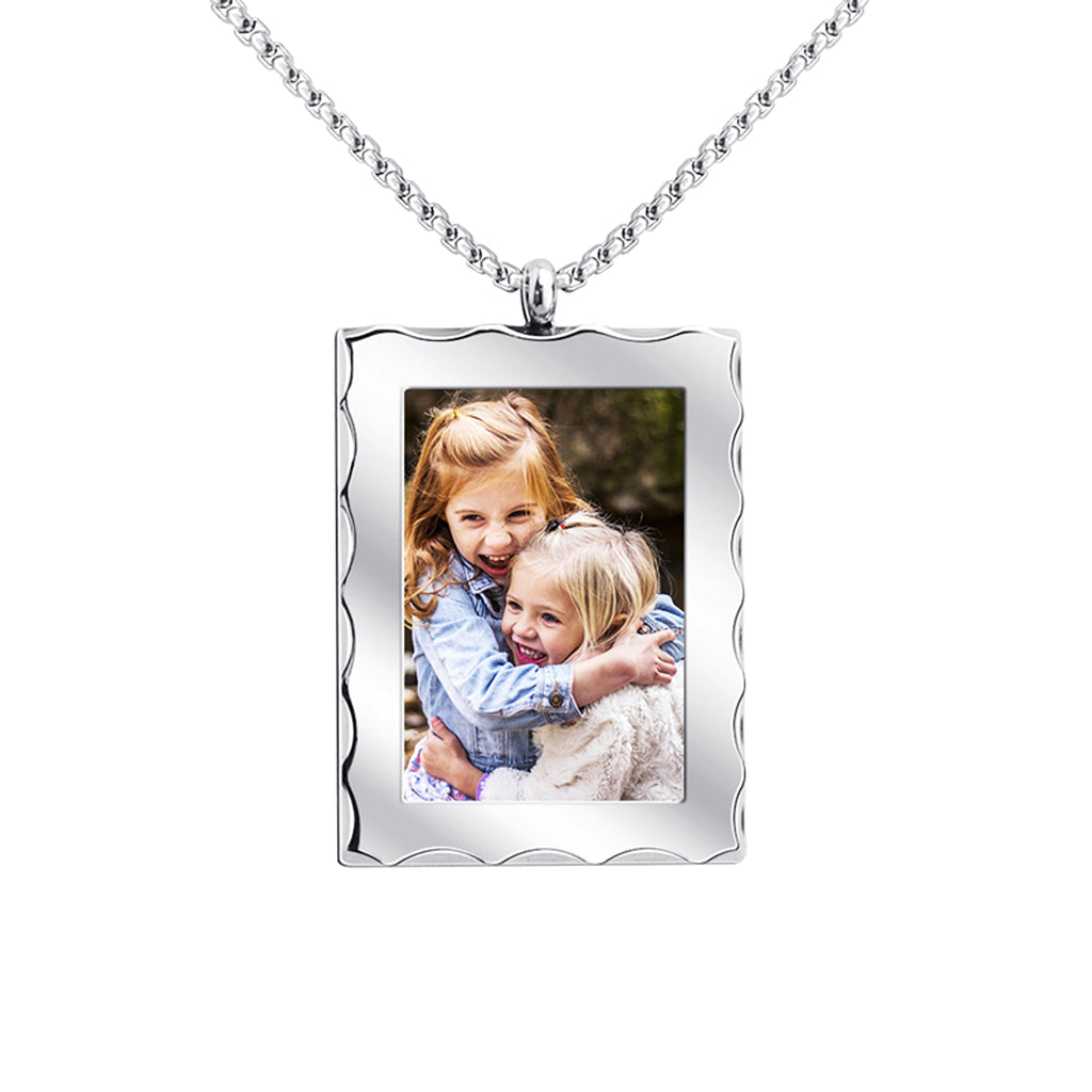 Personalized Gift Customized Photo Frame Necklace - enhanced image 3